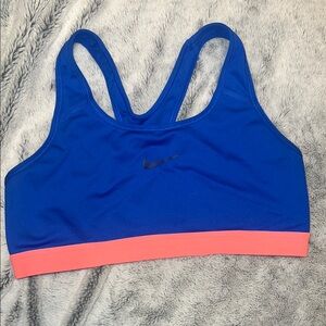 Nike Women's Blue and Pink Swim Top